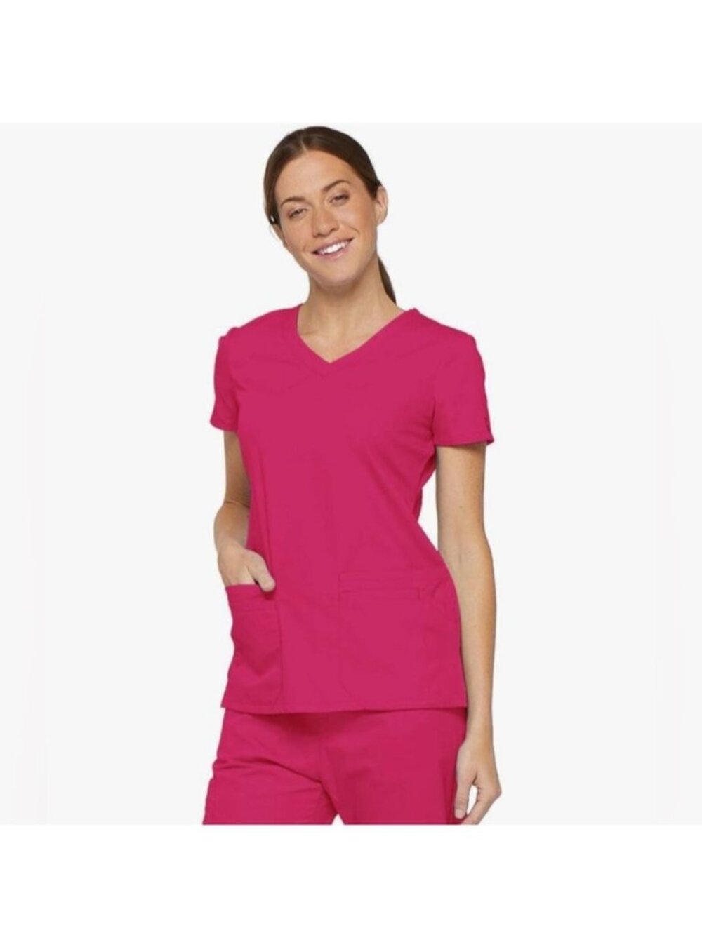DICKIES Women's Pink Every Day Scrubs Top Size XL NEW NWT